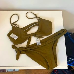 L space green bikini